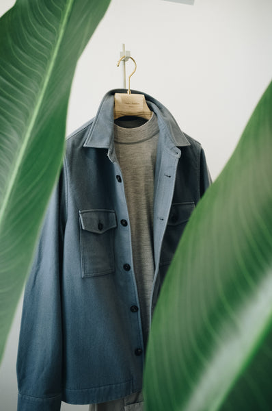 Light Grey 18 Gauge Cashmere Silk Mockneck Sweater