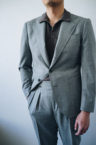 Super 120's Wool Light Grey Four Season Sport Jacket