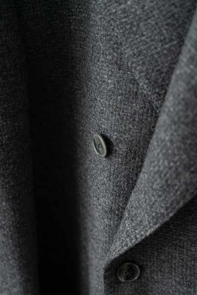 Medium Grey Virgin Wool and Cashmere Double Breasted Sport Jackets