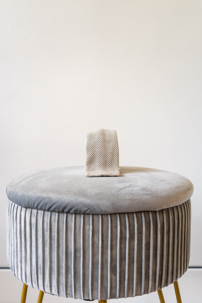 Mooncastle Cream Silk Knit Tie