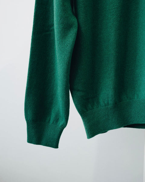 Mooncastle Green 12 Gauge Cashmere Turtleneck Sweater
