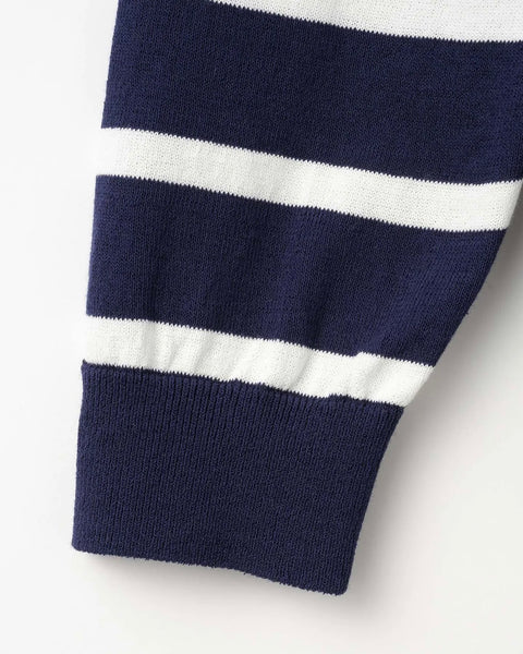 Mooncastle Ice Cotton Border Long Crewneck