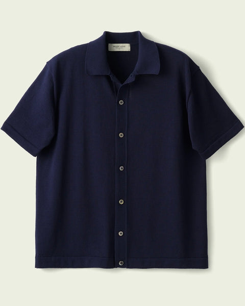 Mooncastle Ice Cotton Short Sleeves Open Collar Shirt Cadigan