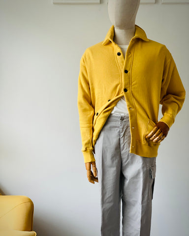 Lemon "Loop Wheel" Fleece Lining Sweatshirt Cardigan