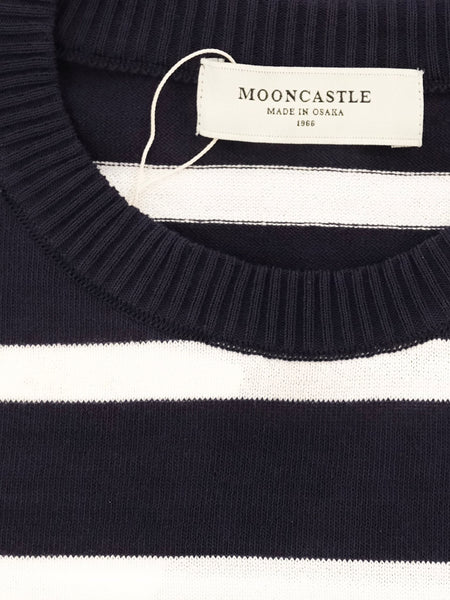 Mooncastle Ice Cotton Border Long Crewneck
