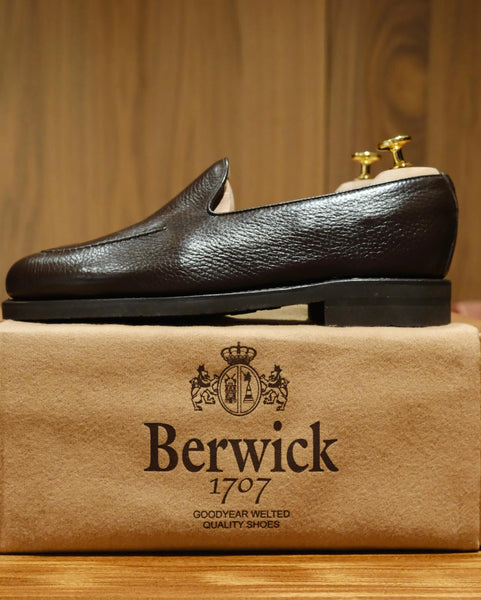 Dark Brown Deer Skin Belgian Loafer with Vibram Gumlite Sole