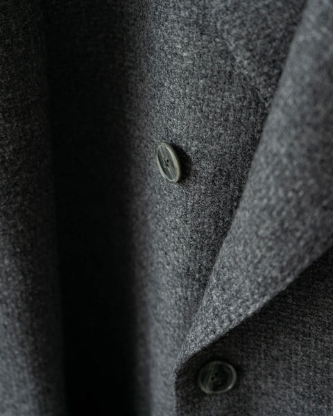 Medium Grey Virgin Wool and Cashmere Double Breasted Sport Jackets