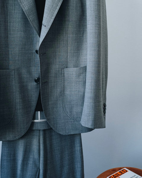 Super 120's Wool Light Grey Four Season Sport Jacket