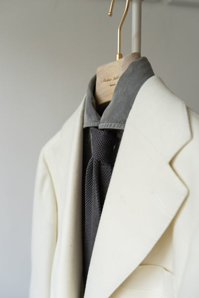 Mooncastle Grey Silk Knit Tie